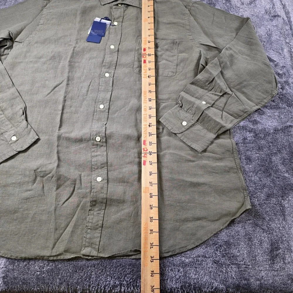 Polo Ralph Lauren Classic Linen Shirt‎ Mens XXL Beach Resort Vacation Boracay